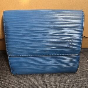 Louis Vuitton Blue Leather Wallet